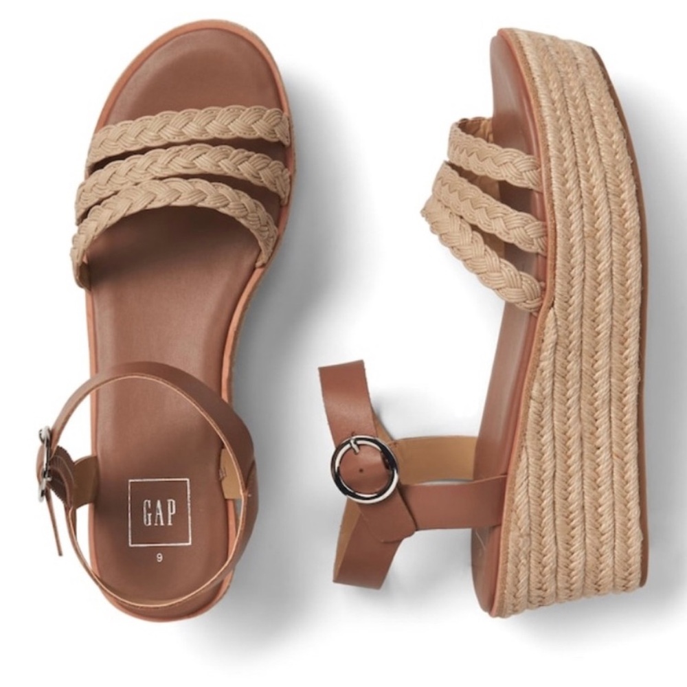 GAP 9.5 Espadtille wedge sandals - Picture 2 of 2